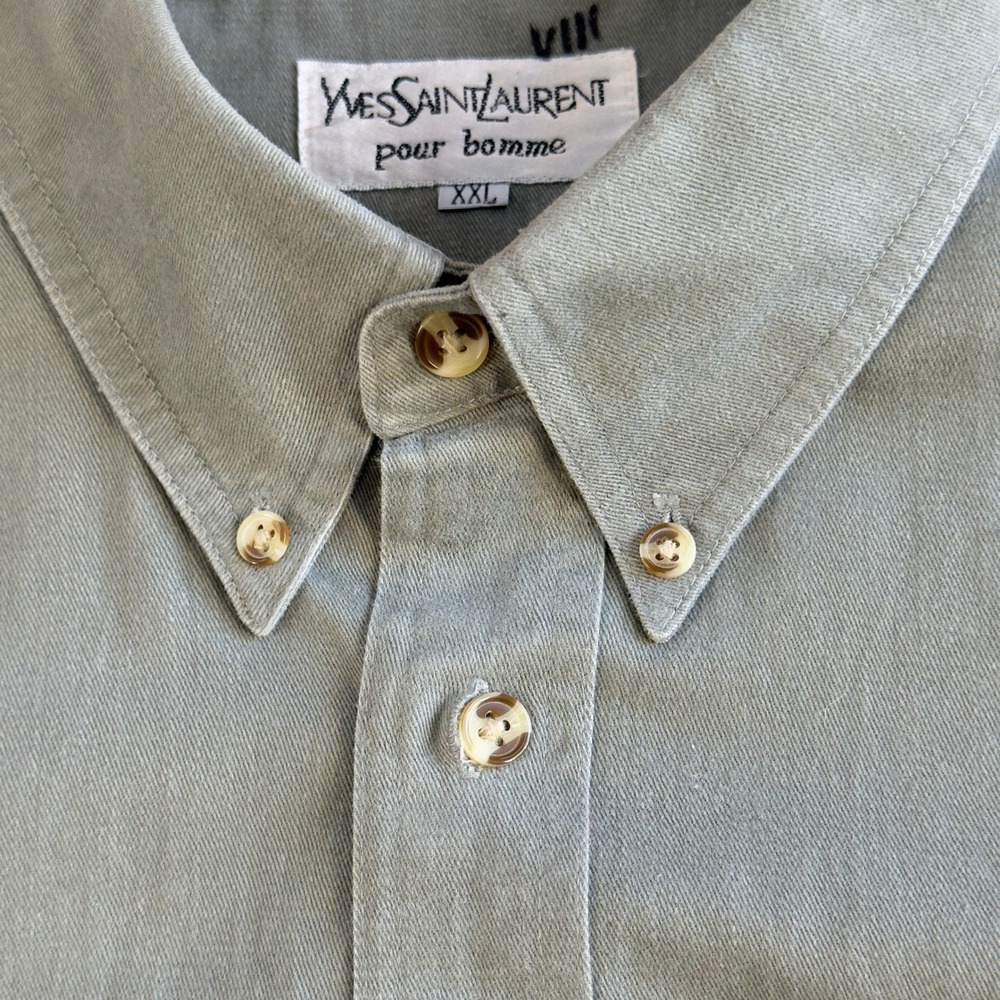 Yves Saint Laurent Pour Homme Vintage Button-Up L… - image 3